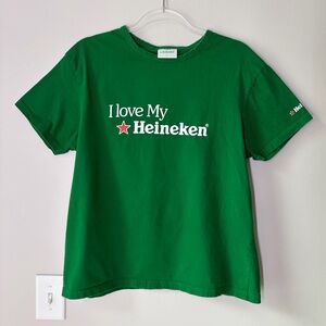 “I Love My Heineken” Green Short Sleeve Tee